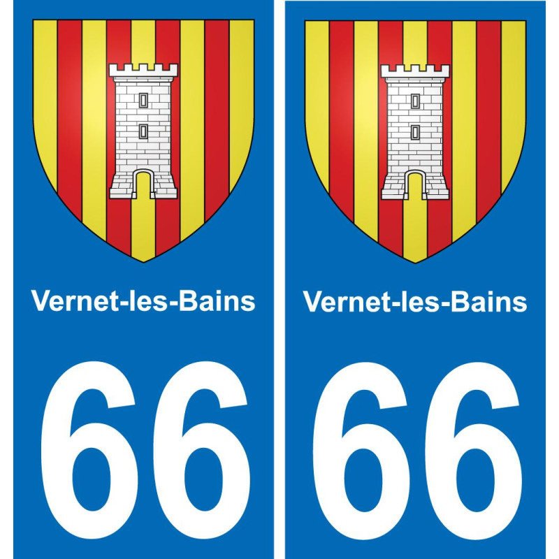 66 Vernet-les-Bains adesivo piastra di registrazione city