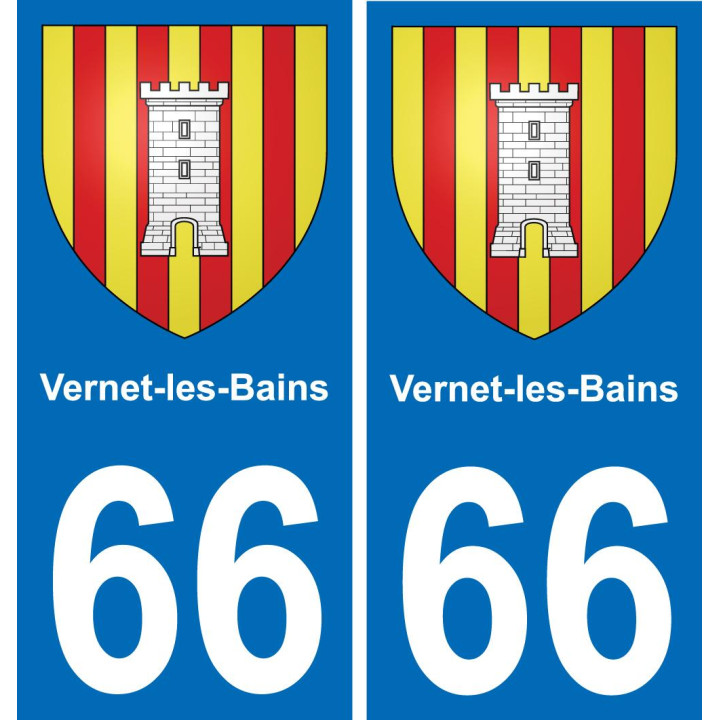 66 Vernet-les-Bains sticker plate registration city