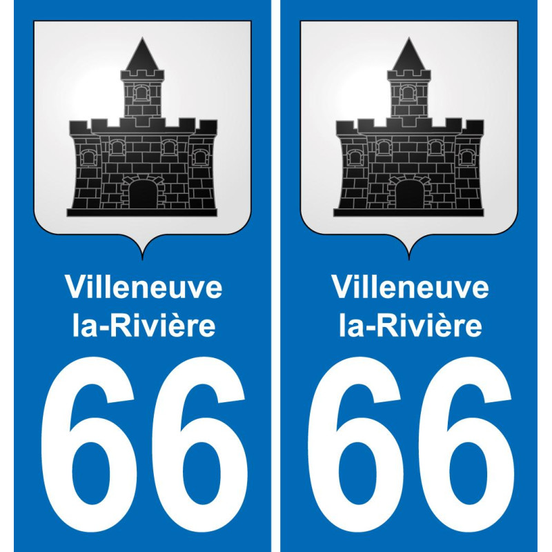 66 Villeneuve-la-Rivière-aufkleber plakette ez stadt
