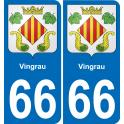 66 Vingrau sticker plate registration city