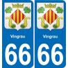 66 Vingrau adesivo piastra di registrazione city