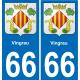 66 Vingrau sticker plate registration city