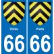 64 Pau autocollant sticker plaque immatriculation auto ville