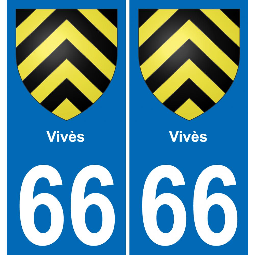 66 Vivès sticker plate registration city