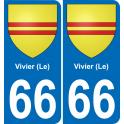 66 Vivier (Le) autocollant sticker plaque immatriculation auto ville