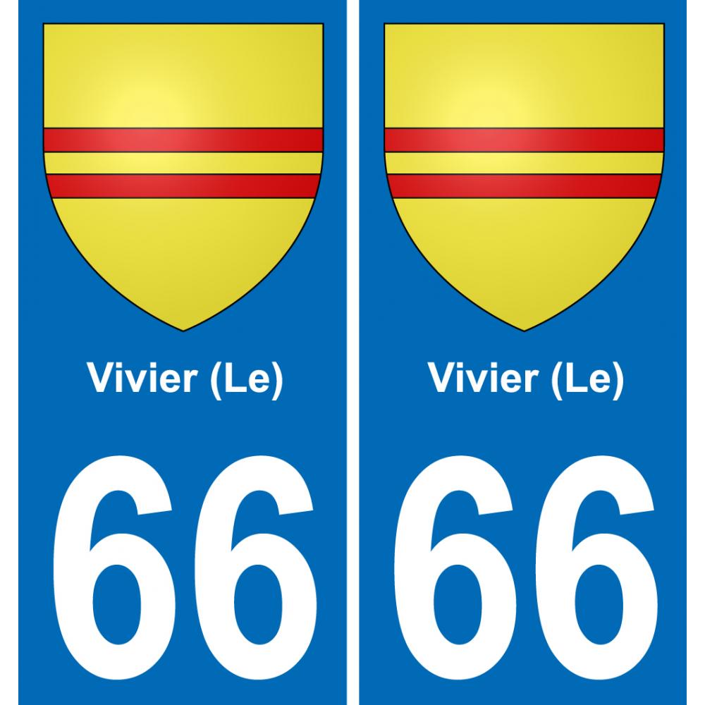 66 Vivier (Le) autocollant sticker plaque immatriculation auto ville