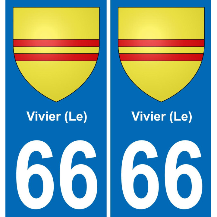 66 Vivier (Le) placa etiqueta de registro de la ciudad