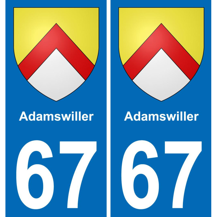 67 Adamswiller-aufkleber plakette ez stadt