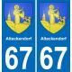 67 Alteckendorf adesivo piastra di registrazione city