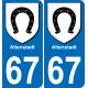 67 Altenstadt adesivo piastra di registrazione city