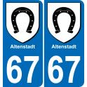 67 Altenstadt sticker plate registration city
