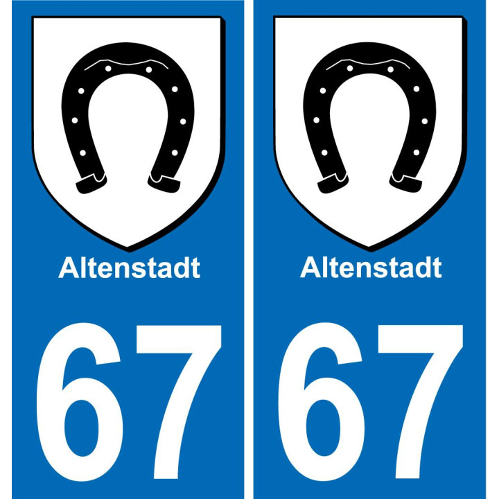 67 Altenstadt sticker plate registration city