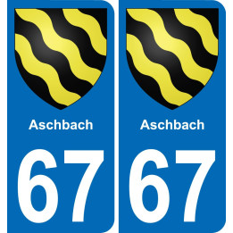 67 Aschbach-aufkleber plakette ez stadt