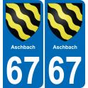 67 Aschbach sticker plate registration city