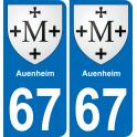 64 Pau autocollant sticker plaque immatriculation auto ville