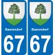 64 Pau autocollant sticker plaque immatriculation auto ville