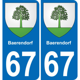 67 Baerendorf placa etiqueta de registro de la ciudad