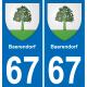 64 Pau autocollant sticker plaque immatriculation auto ville