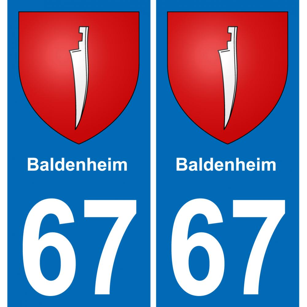 67 Baldenheim-aufkleber plakette ez stadt