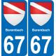 67 Barembach sticker plate registration city