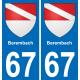 67 Barembach sticker plate registration city
