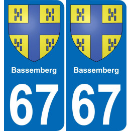 67 Bassemberg sticker plate registration city