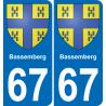 67 Bassemberg sticker plate registration city