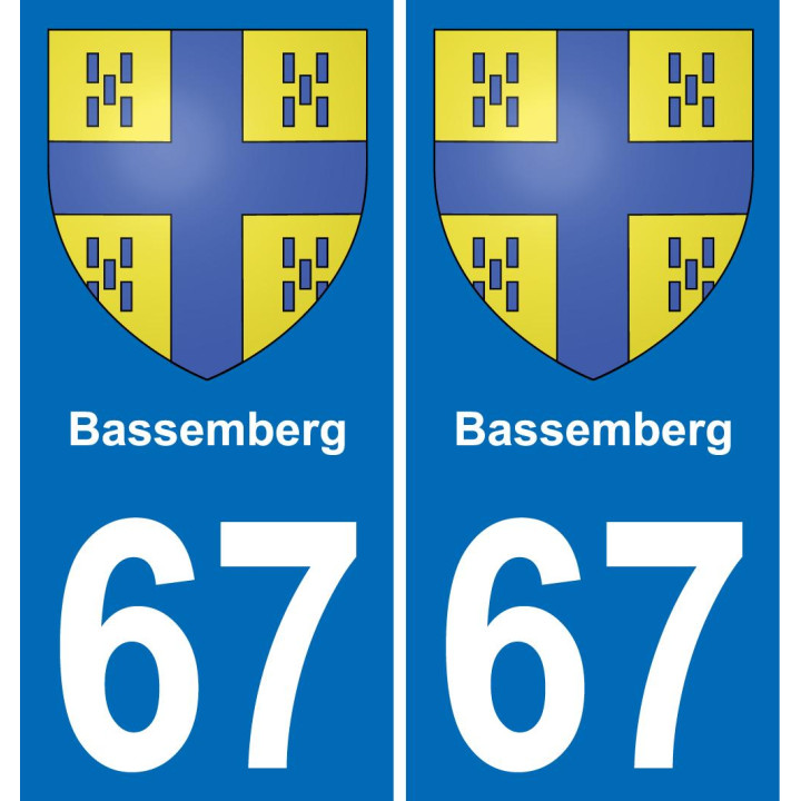 67 Bassemberg-aufkleber plakette ez stadt