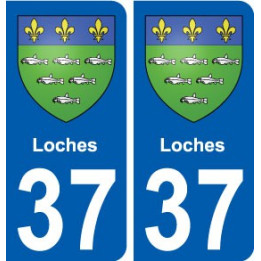 37 Loches ville autocollant plaque stickers