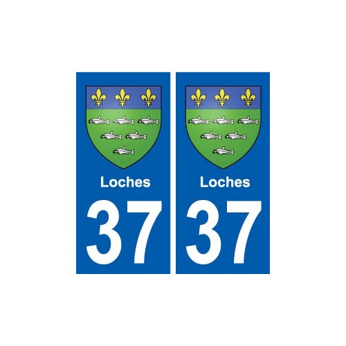 37 Loches ville autocollant plaque stickers