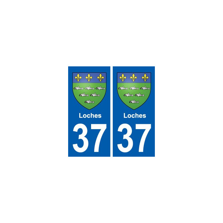 37 Loches ville autocollant plaque stickers