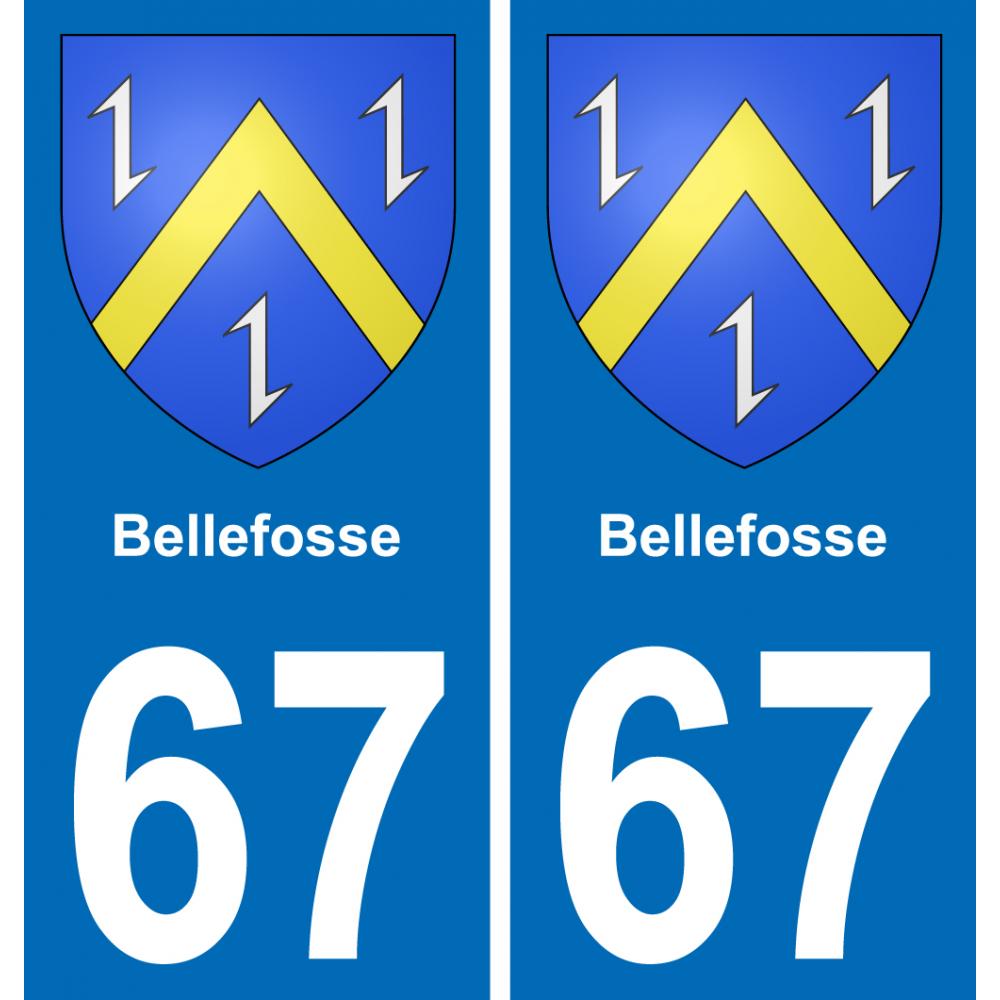 67 Bellefosse-aufkleber plakette ez stadt