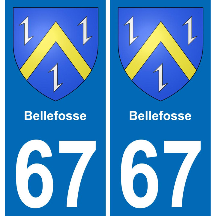 67 Bellefosse-aufkleber plakette ez stadt