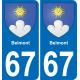 67 Belmont-aufkleber plakette ez stadt