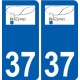 37 Luynes logo ville autocollant plaque stickers