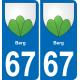 64 Pau autocollant sticker plaque immatriculation auto ville