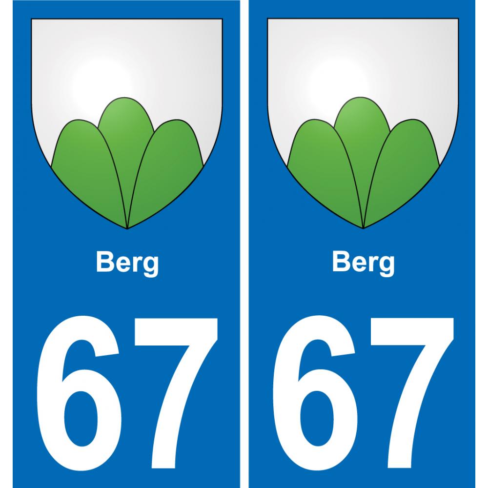 67 Berg adesivo piastra di registrazione city