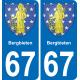 64 Pau autocollant sticker plaque immatriculation auto ville