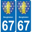 64 Pau autocollant sticker plaque immatriculation auto ville