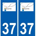 37 Luynes logo ville autocollant plaque stickers