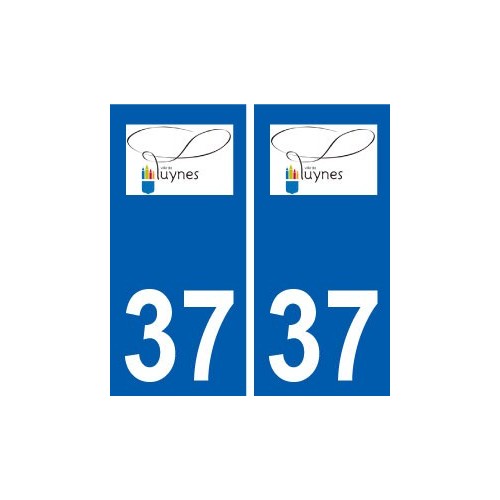 37 Luynes logo ville autocollant plaque stickers