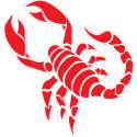 Scorpion autocollant sticker adhésif logo 3
