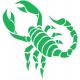 Scorpion autocollant sticker adhésif logo 3