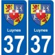 37 Luynes ville autocollant plaque stickers
