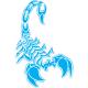 Scorpion autocollant sticker adhésif logo 2