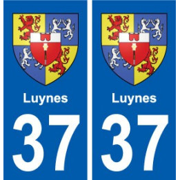 37 Luynes ville autocollant plaque stickers