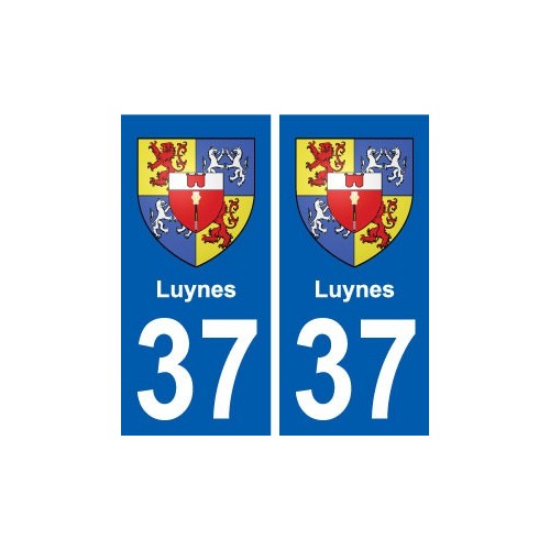 37 Luynes ville autocollant plaque stickers