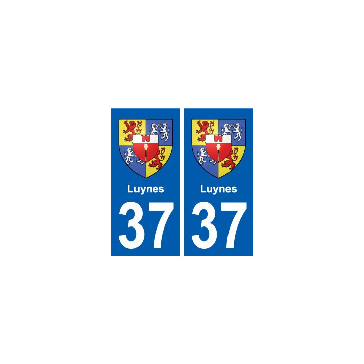 37 Luynes ville autocollant plaque stickers