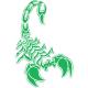 Scorpion autocollant sticker adhésif logo 2
