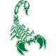 Scorpion autocollant sticker adhésif logo 2
